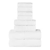 Lodie Cotton Jacquard Solid and Two-Toned 8 Piece Assorted Towel Set - Towel Set by Superior