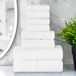 Lodie Cotton Jacquard Solid and Two-Toned 8 Piece Assorted Towel Set - Towel Set by Superior