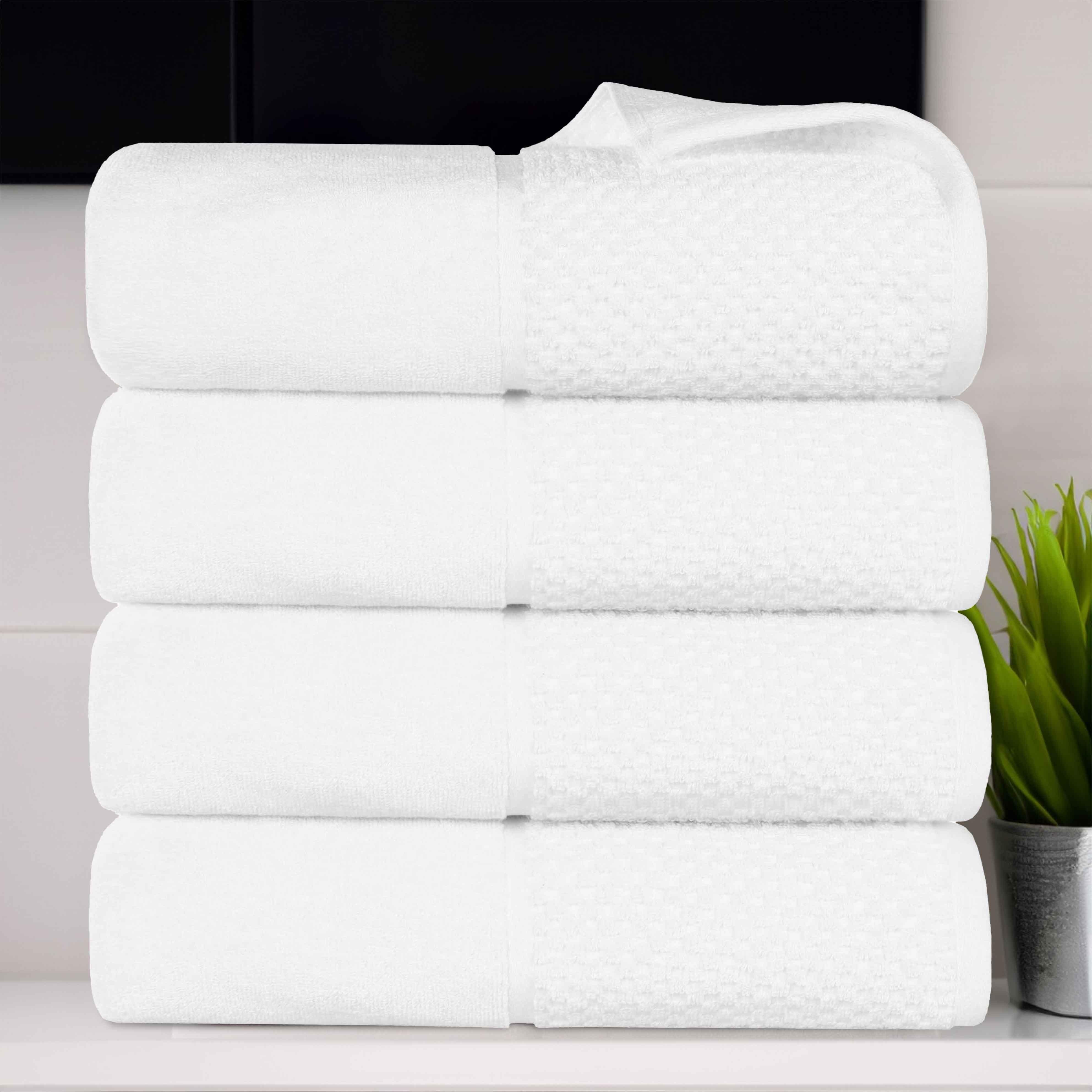 Lodie Cotton Jacquard Solid and Two-Toned Bath Towel Set of 4 - Bath Towel by Superior Brand