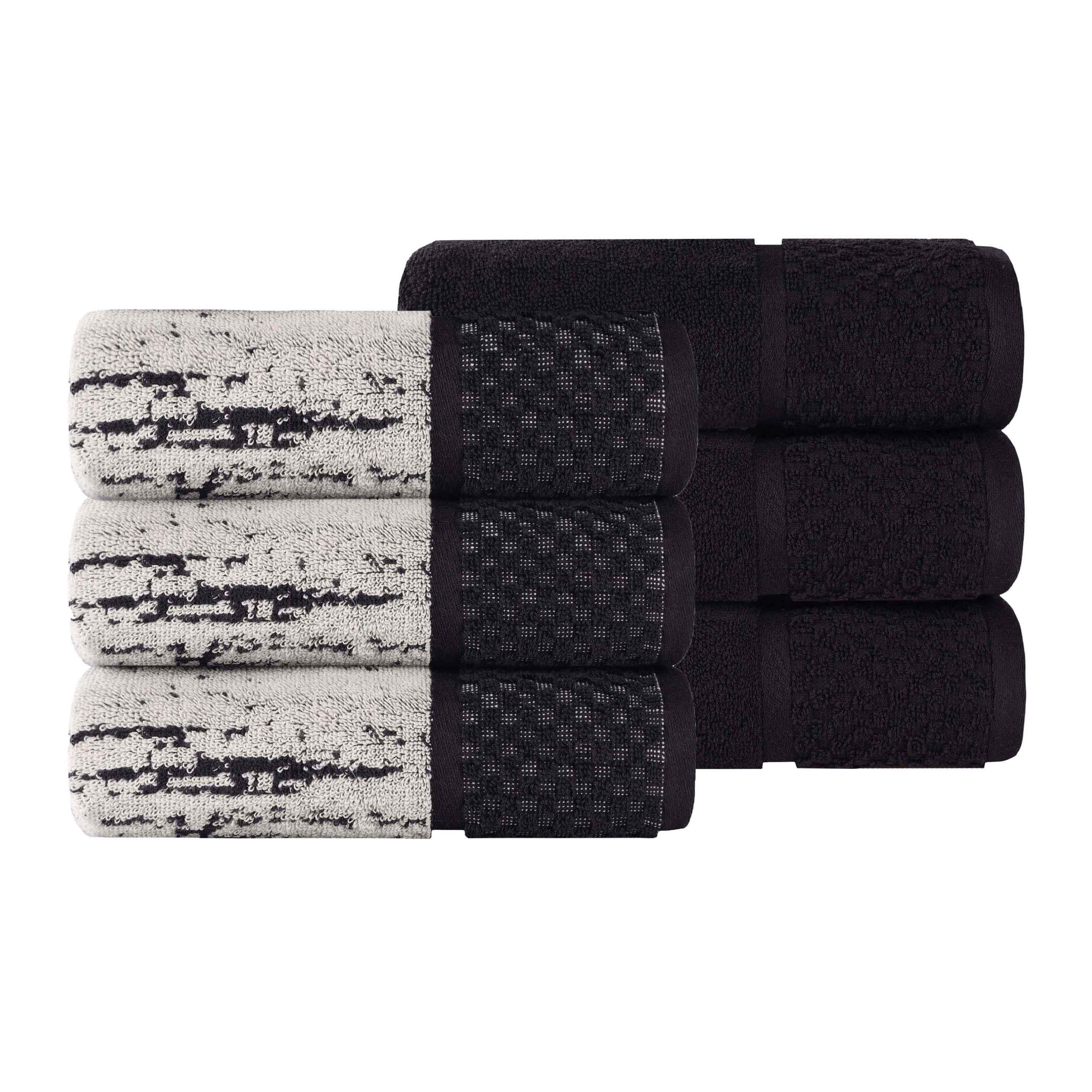 Lodie Cotton Jacquard Solid and Two-Toned Hand Towel Set of 6 - Hand Towel by Superior Brand