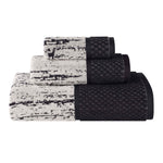 Lodie Cotton Plush Soft Jacquard Two-Toned 3 Piece Assorted Towel Set - Towel Set by Superior