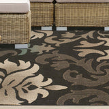 Lowell Traditional Damask Indoor Outdoor Area Rug - Rugs by Superior