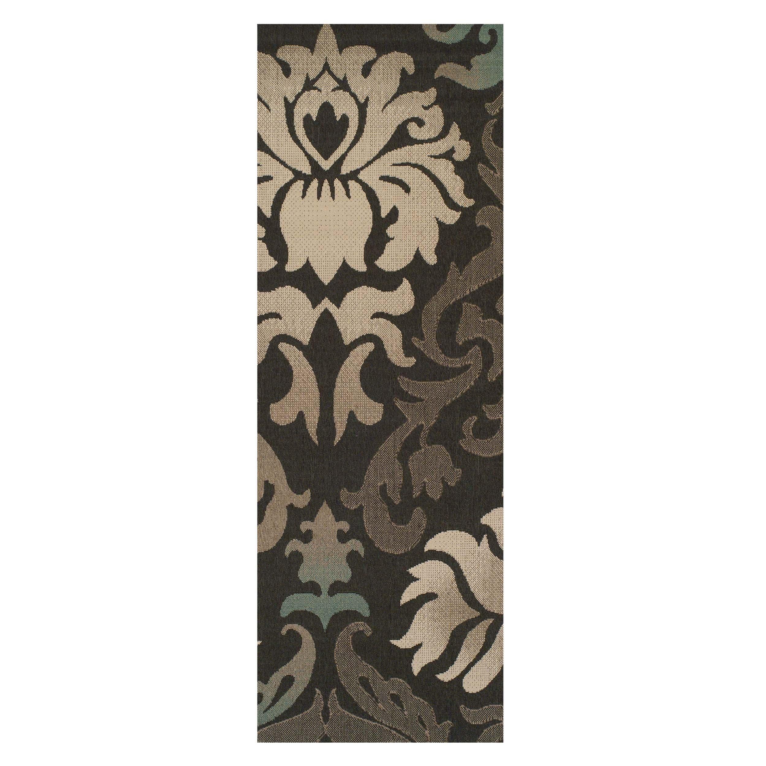 Lowell Traditional Damask Indoor Outdoor Area Rug - Rugs by Superior