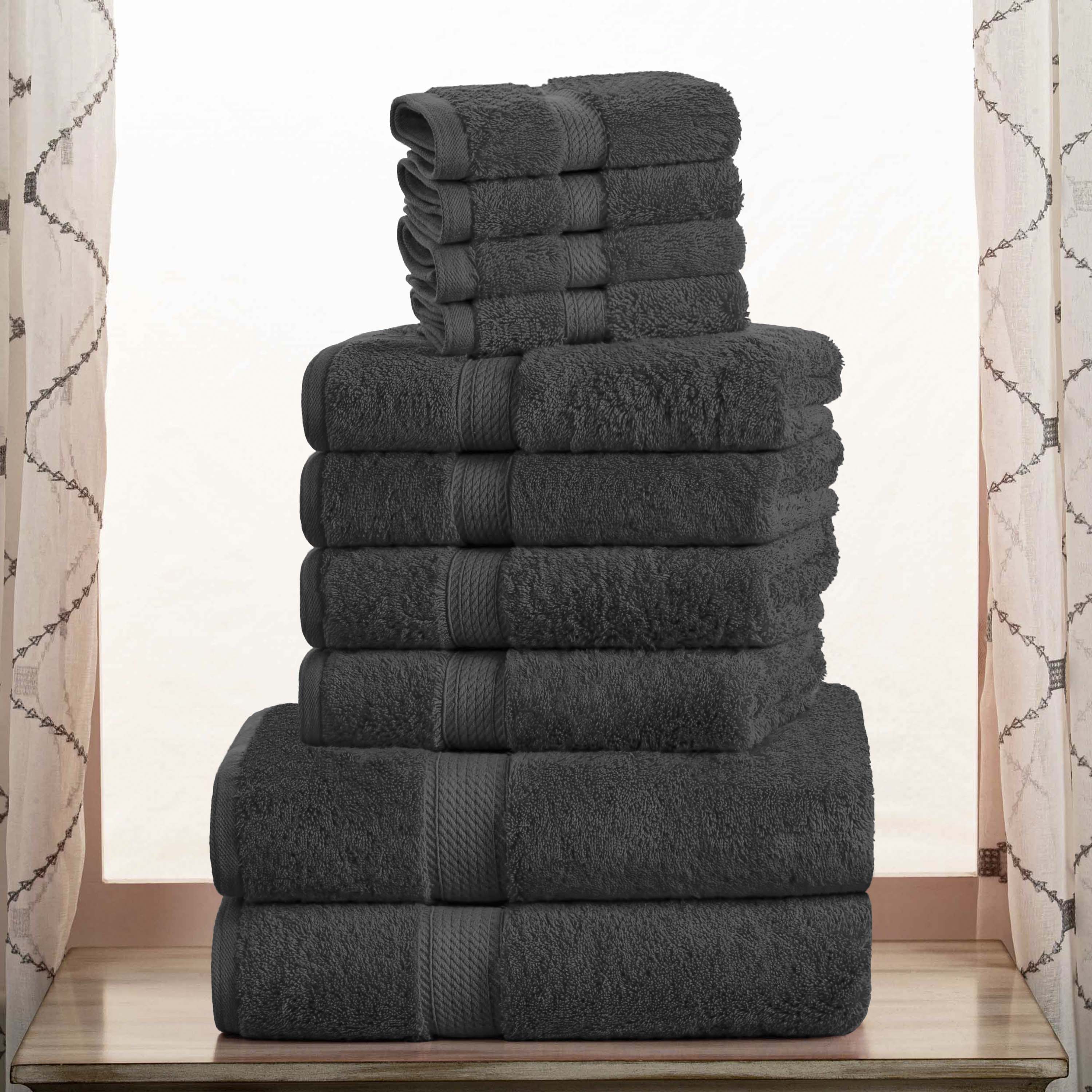 Madison Egyptian Cotton Pile Plush Heavyweight 10 Piece Towel Set - Egyptian Cotton Towel Set by Superior