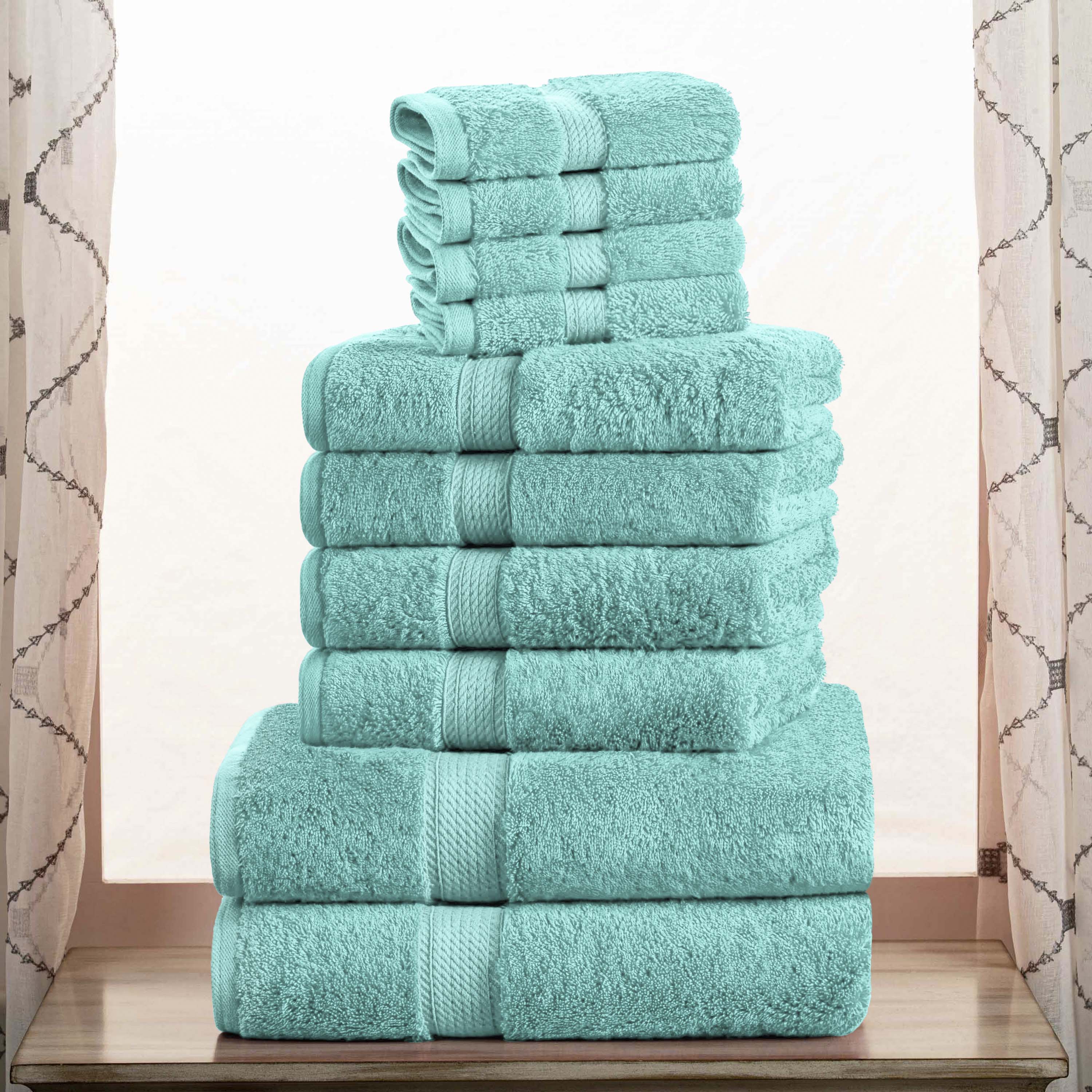 Madison Egyptian Cotton Pile Plush Heavyweight 10 Piece Towel Set - Egyptian Cotton Towel Set by Superior