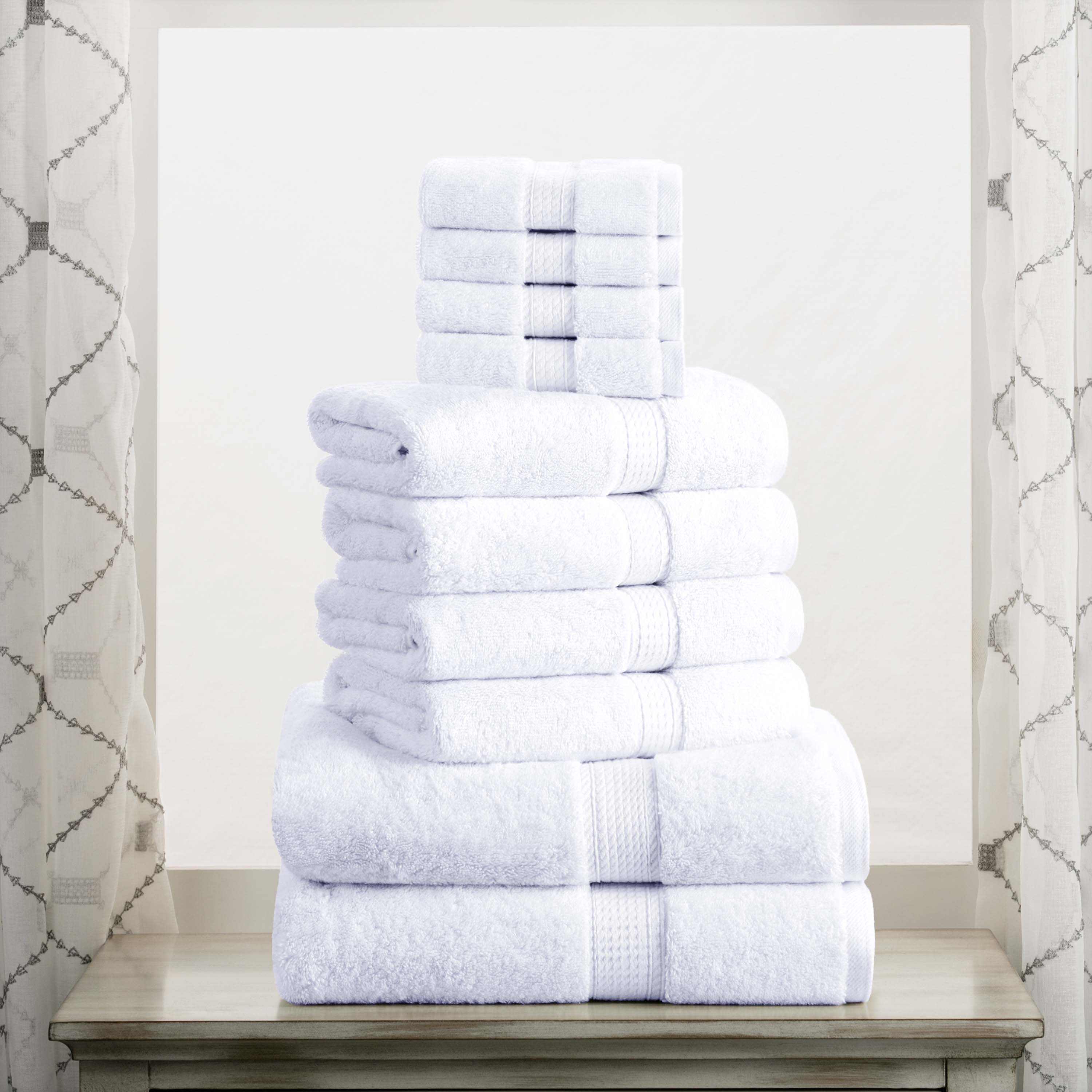 Madison Egyptian Cotton Pile Plush Heavyweight 10 Piece Towel Set - Egyptian Cotton Towel Set by Superior