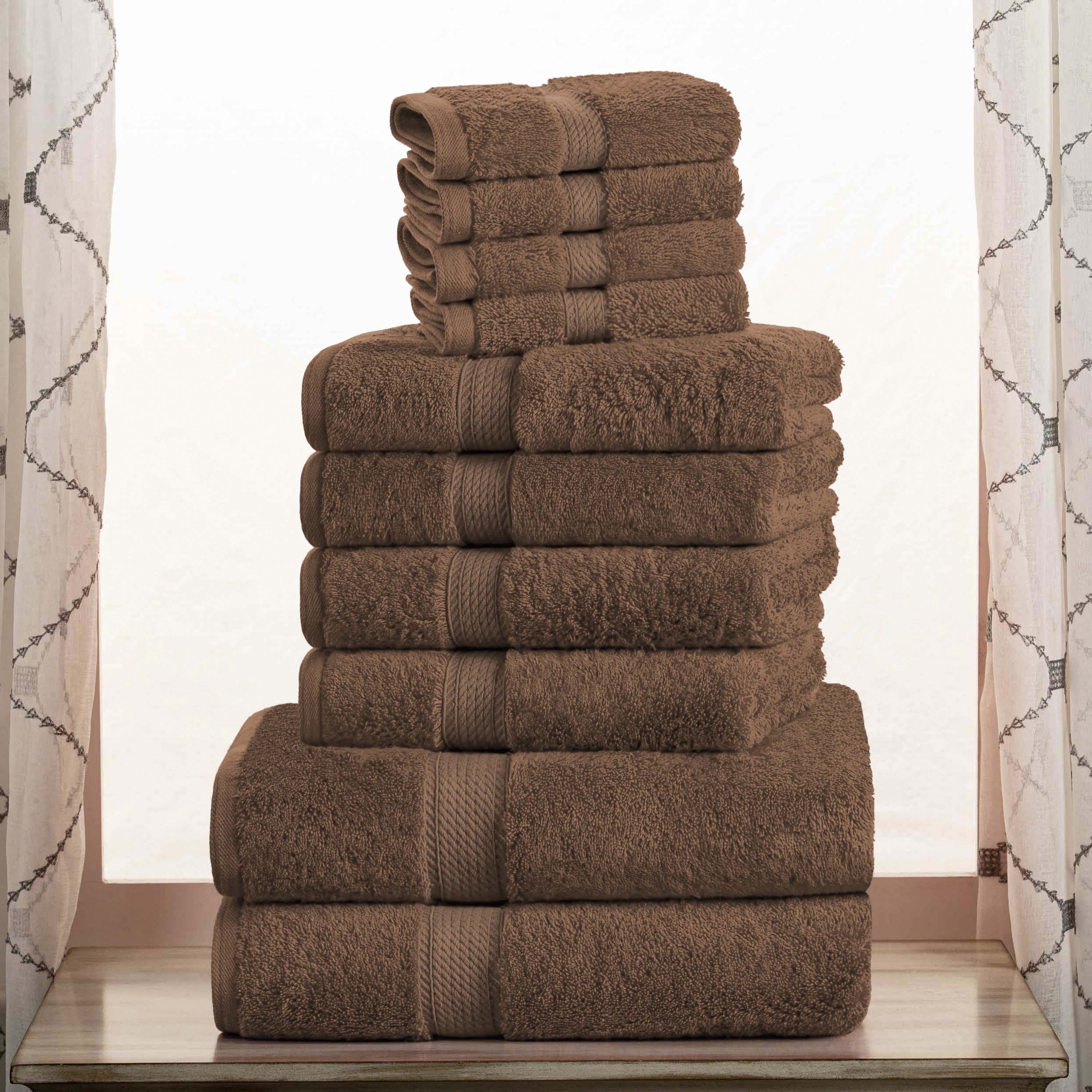 Madison Egyptian Cotton Pile Plush Heavyweight 10 Piece Towel Set - Egyptian Cotton Towel Set by Superior
