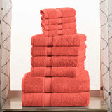 Madison Egyptian Cotton Pile Plush Heavyweight 10 Piece Towel Set - Egyptian Cotton Towel Set by Superior