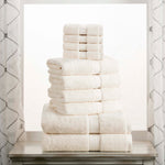 Madison Egyptian Cotton Pile Plush Heavyweight 10 Piece Towel Set - Egyptian Cotton Towel Set by Superior