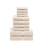 Madison Egyptian Cotton Pile Plush Heavyweight 10 Piece Towel Set - Egyptian Cotton Towel Set by Superior
