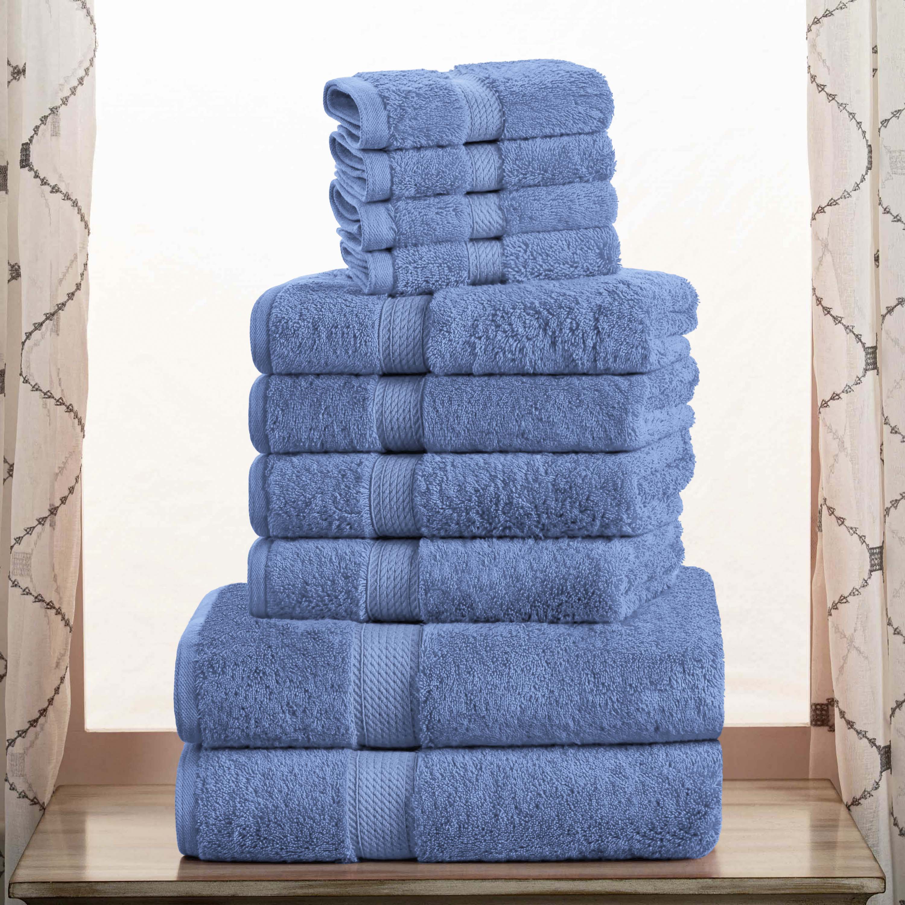 Madison Egyptian Cotton Pile Plush Heavyweight 10 Piece Towel Set - Egyptian Cotton Towel Set by Superior