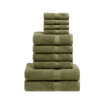 Madison Egyptian Cotton Pile Plush Heavyweight 10 Piece Towel Set - Egyptian Cotton Towel Set by Superior