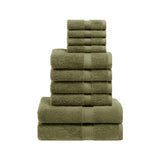 Madison Egyptian Cotton Pile Plush Heavyweight 10 Piece Towel Set - Egyptian Cotton Towel Set by Superior