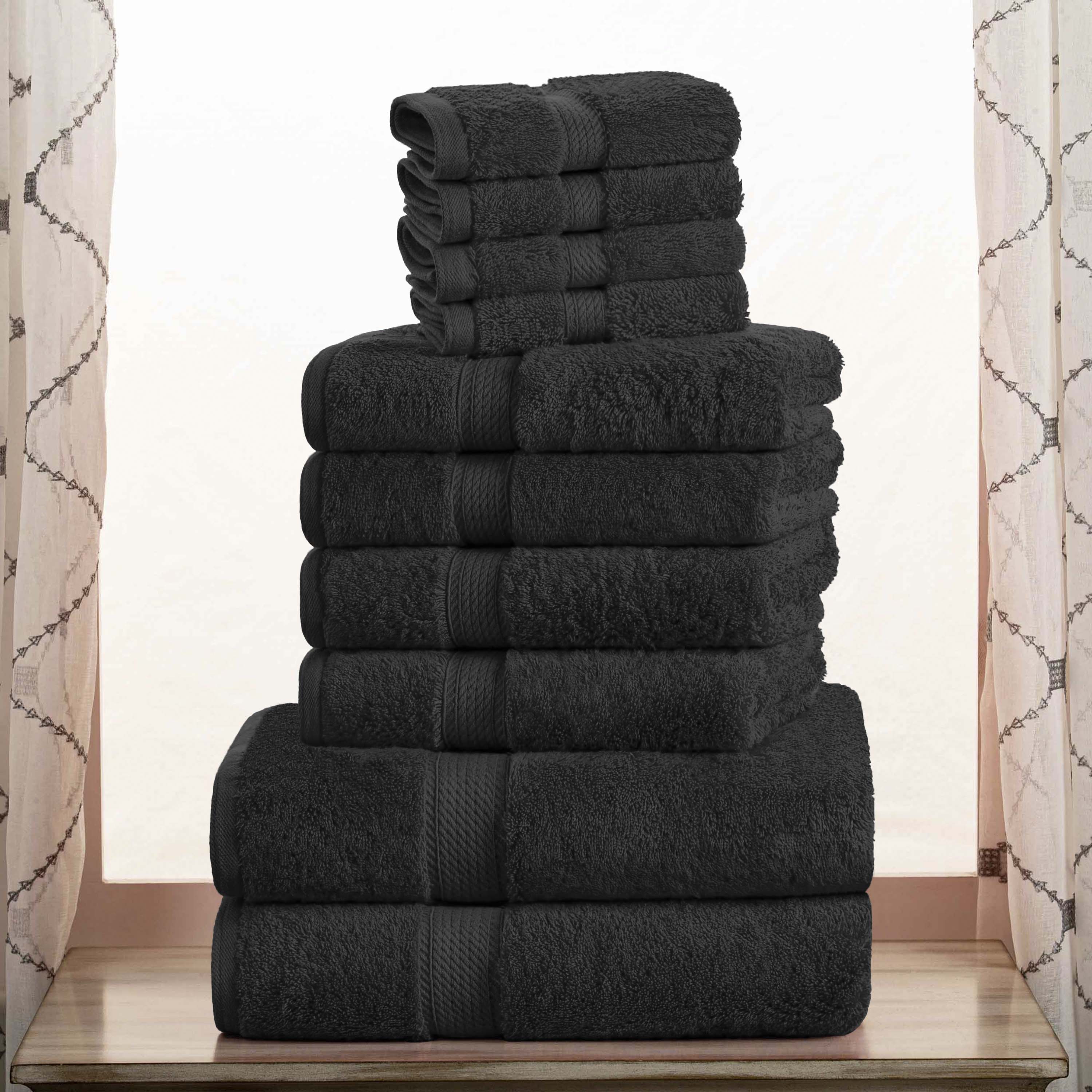 Madison Egyptian Cotton Pile Plush Heavyweight 10 Piece Towel Set - Egyptian Cotton Towel Set by Superior