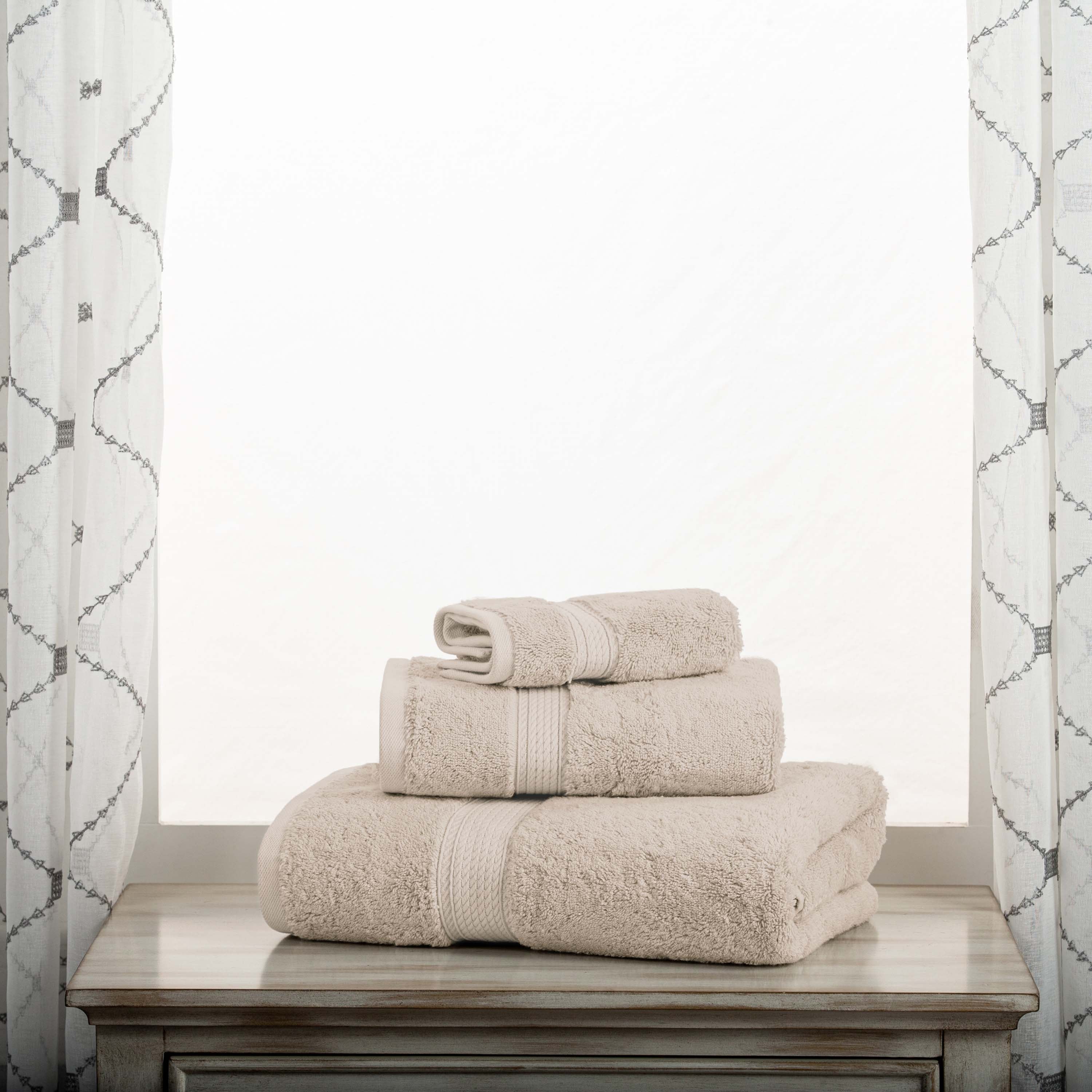 Egyptian Cotton Madison Plush Towel Set 3 Piece - Egyptian Cotton Towel Set by Superior Brand