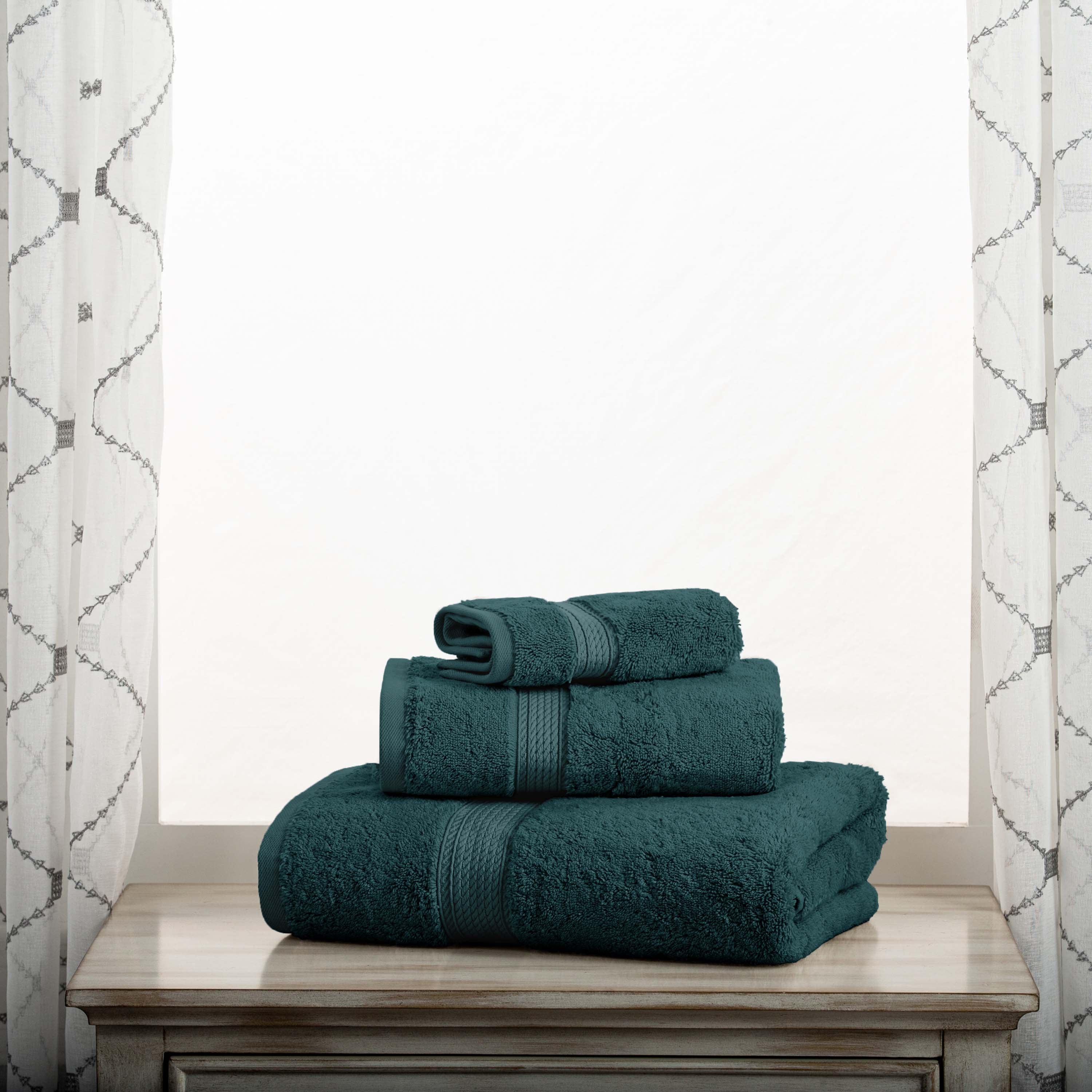 Egyptian Cotton Madison Plush Towel Set 3 Piece - Egyptian Cotton Towel Set by Superior Brand