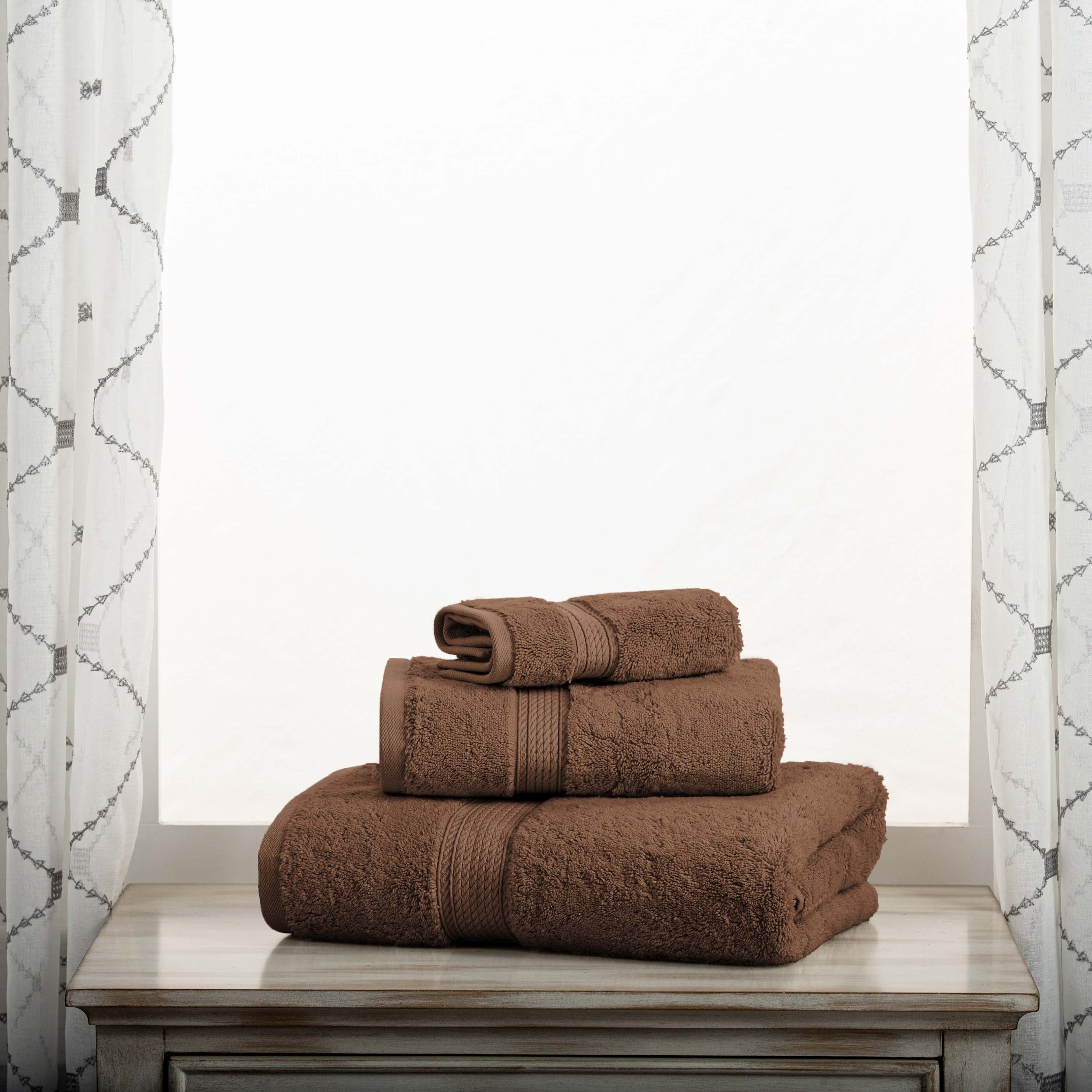Egyptian Cotton Madison Plush Towel Set 3 Piece - Egyptian Cotton Towel Set by Superior Brand