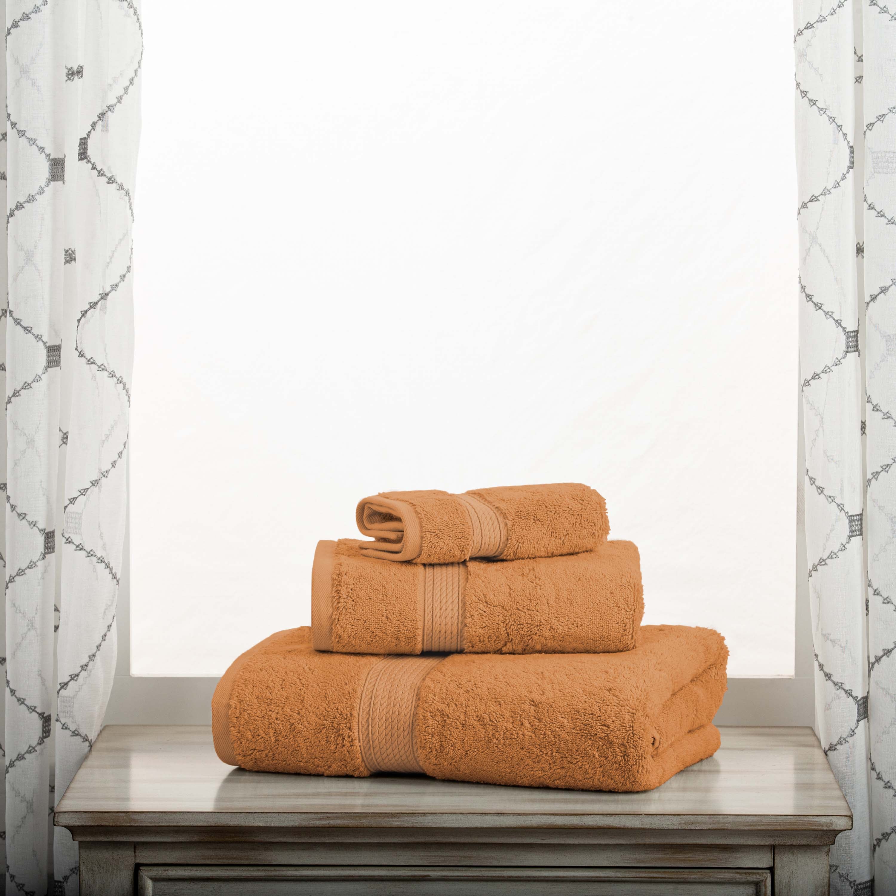 Egyptian Cotton Madison Plush Towel Set 3 Piece - Egyptian Cotton Towel Set by Superior Brand