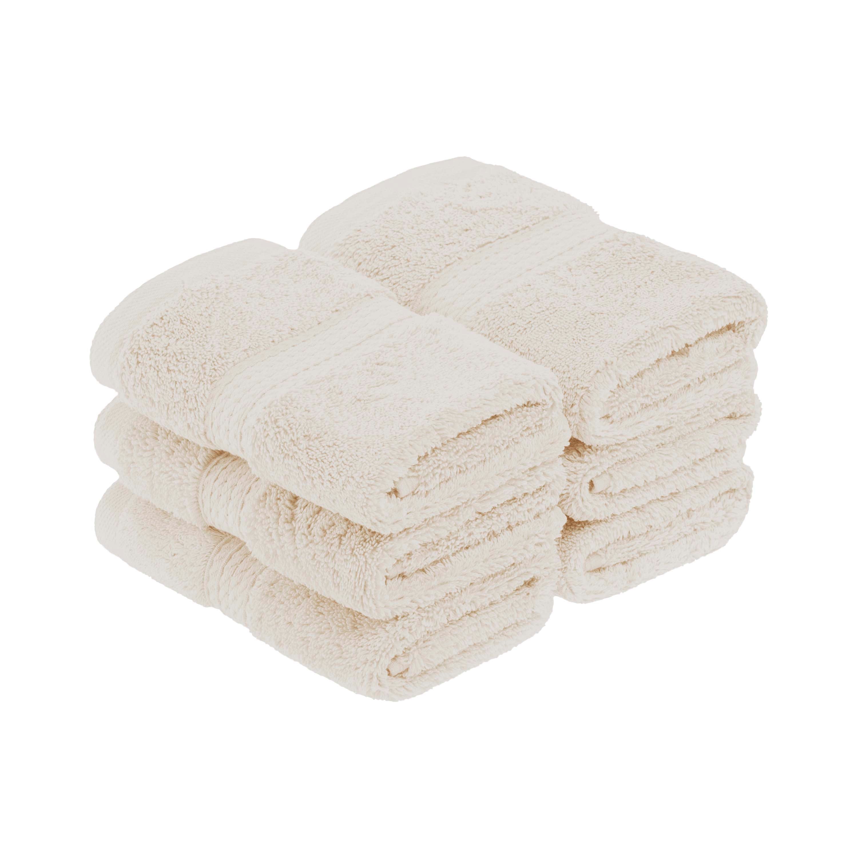 Egyptian Cotton Madison Face Towel Set of 6 - Egyptian Cotton Face Towel by Superior Brand