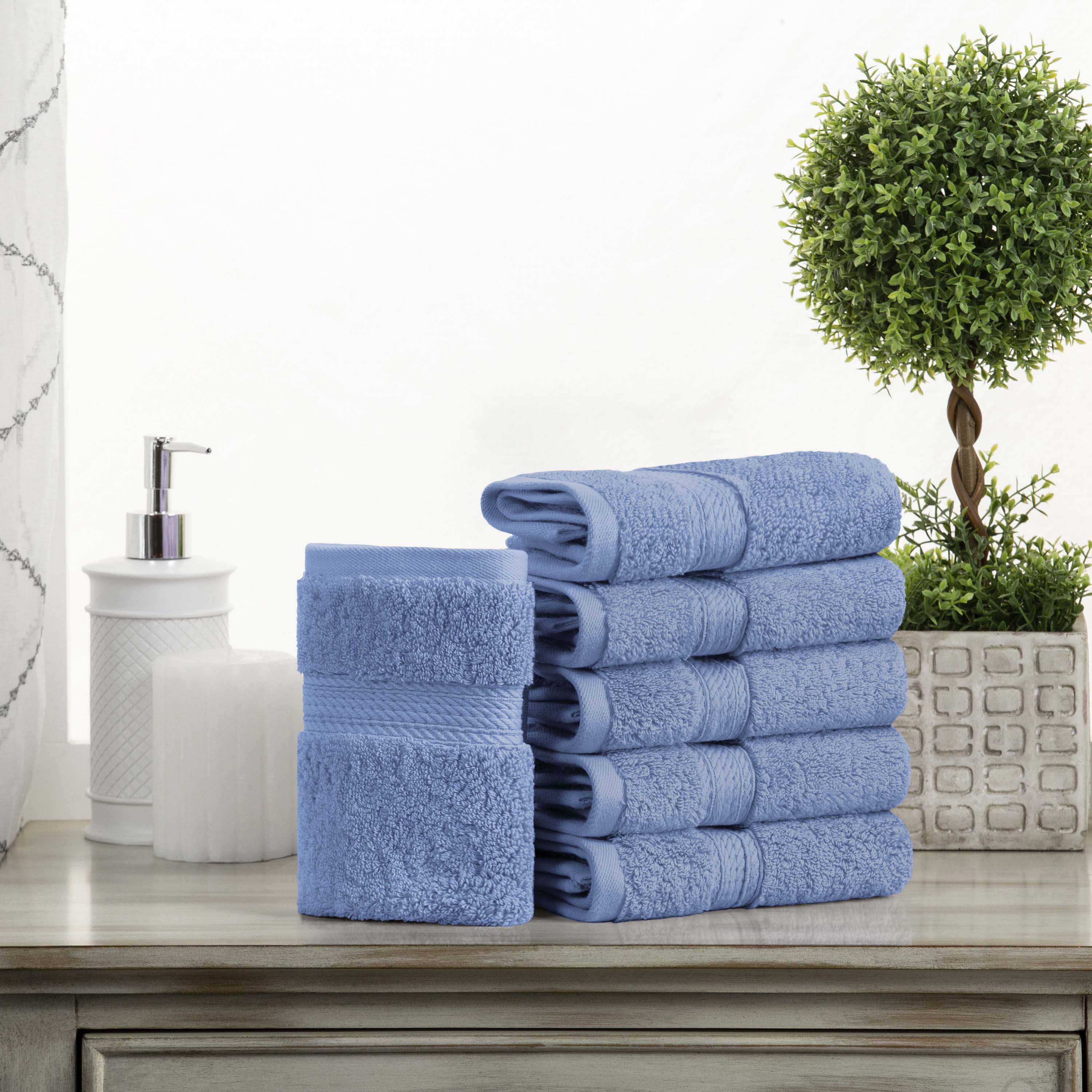 Egyptian Cotton Madison Face Towel Set of 6 - Egyptian Cotton Face Towel by Superior Brand