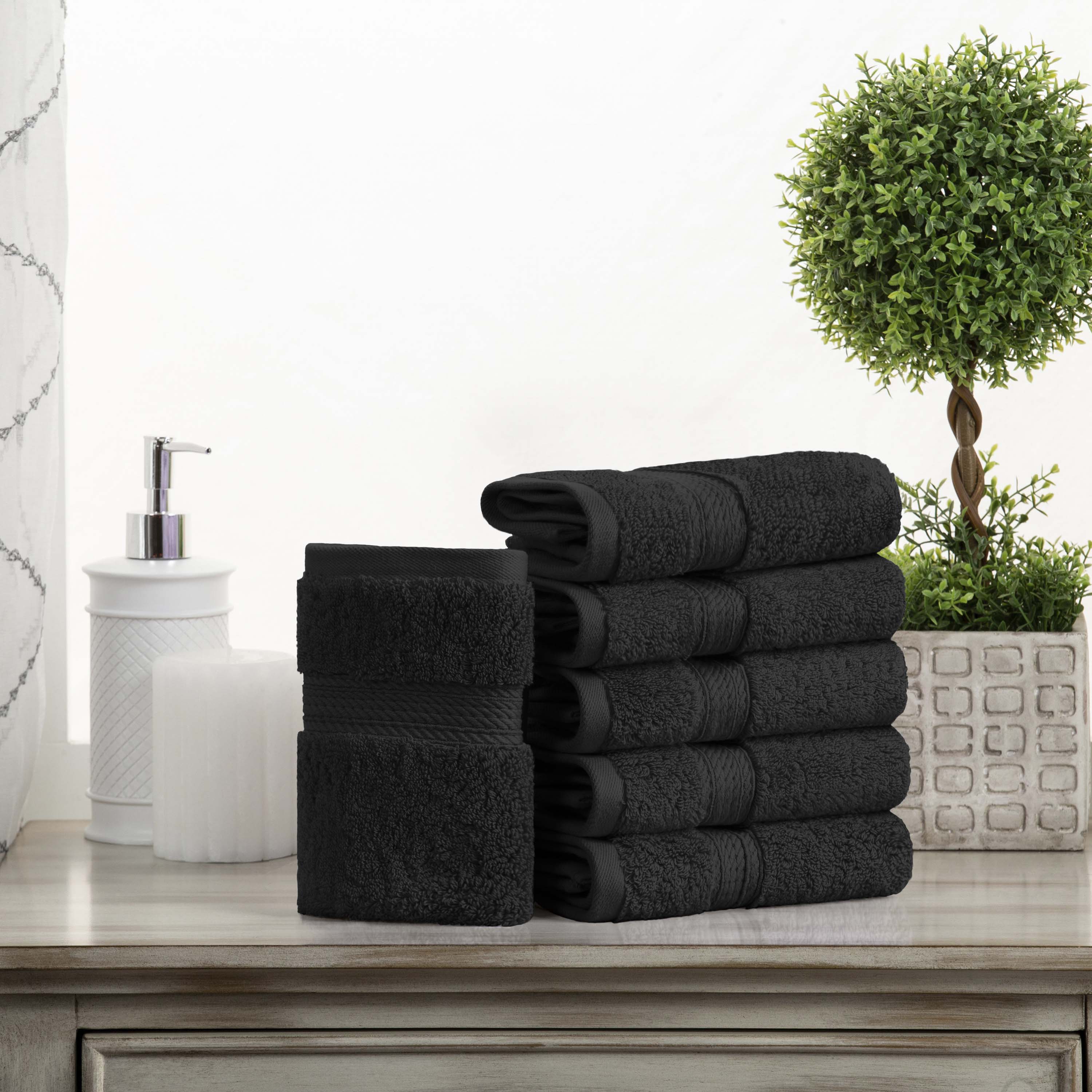 Egyptian Cotton Madison Face Towel Set of 6 - Egyptian Cotton Face Towel by Superior Brand
