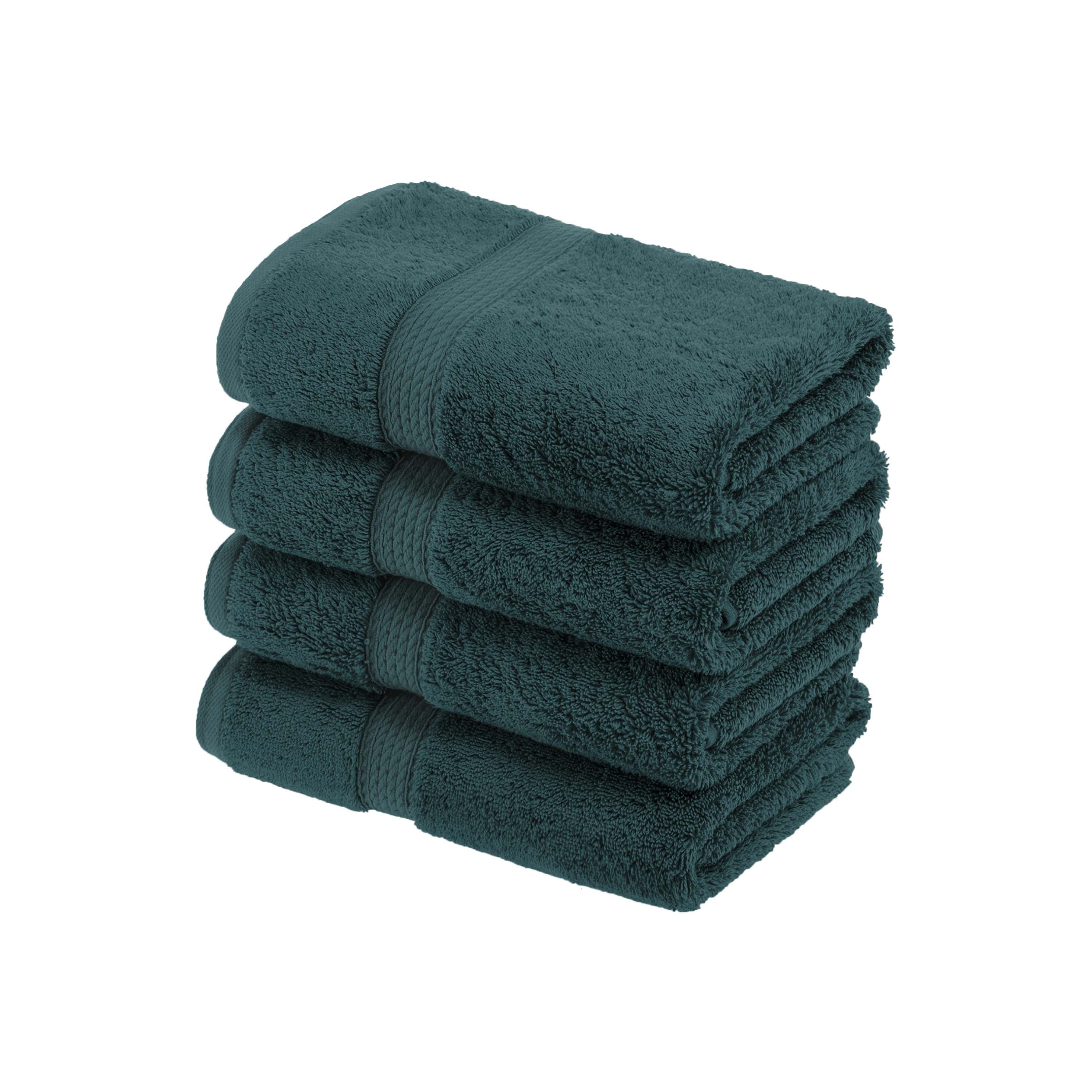 Madison Egyptian Cotton Pile Plush Heavyweight Hand Towel Set of 4 - Egyptian Cotton Hand Towel by Superior