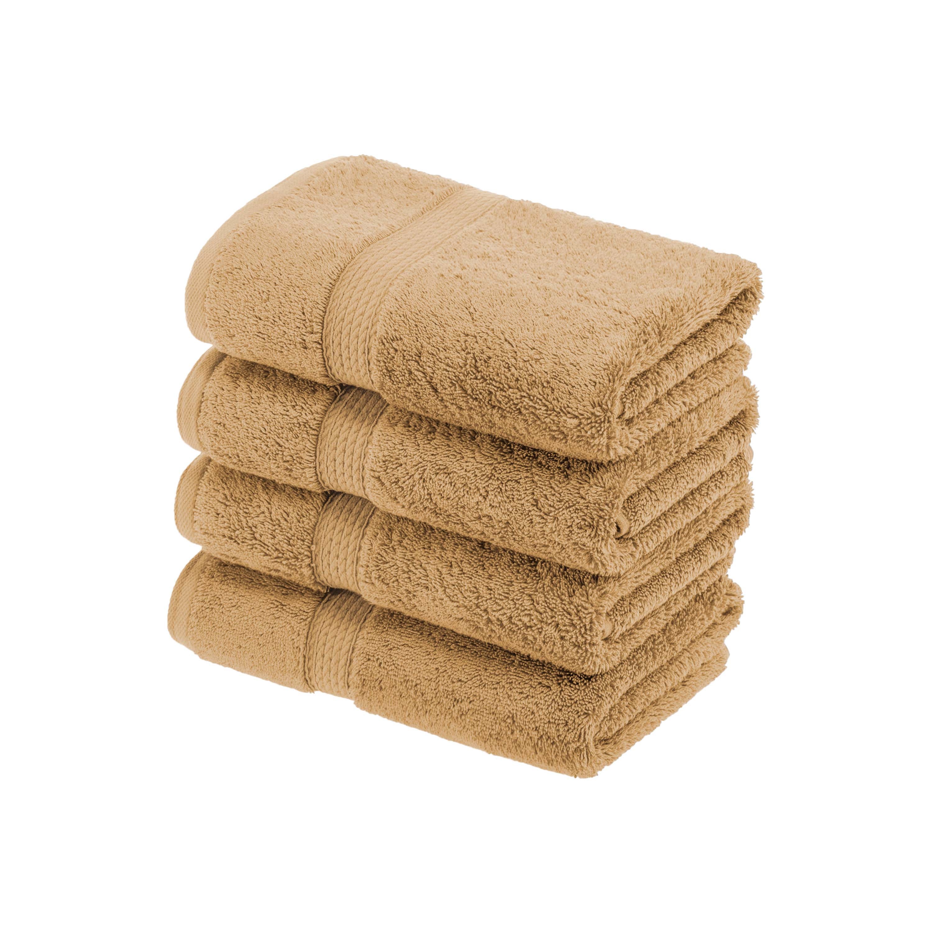 Madison Egyptian Cotton Pile Plush Heavyweight Hand Towel Set of 4 - Egyptian Cotton Hand Towel by Superior