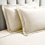 Madrid Cotton Medium Weight Geometric Matelasse Bedspread and Sham Set - Bedspread by Superior