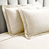 Madrid Cotton Medium Weight Geometric Matelasse Bedspread and Sham Set - Bedspread by Superior