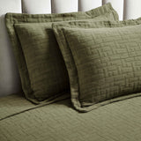 Madrid Cotton Medium Weight Geometric Matelasse Bedspread and Sham Set - Bedspread by Superior
