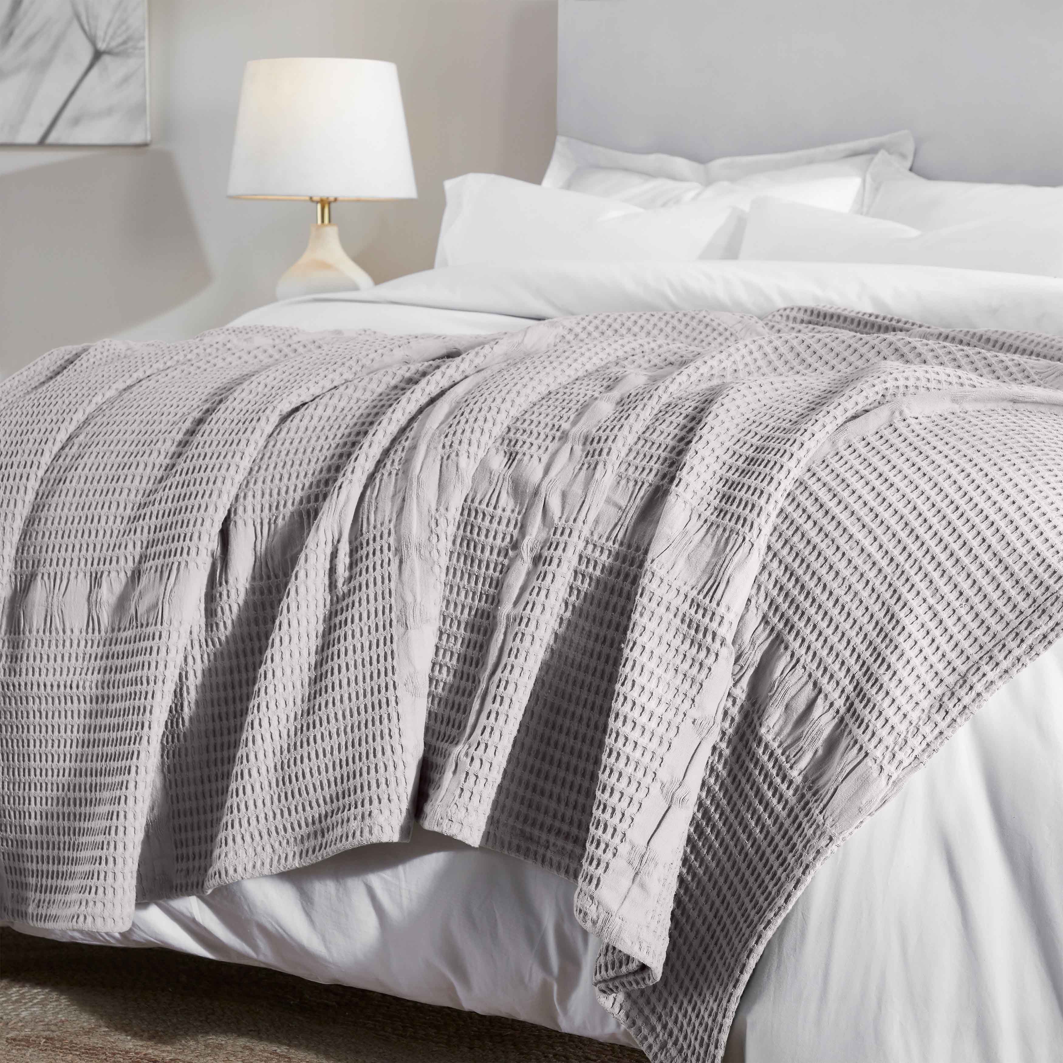 Mai Waffle Weave Honeycomb Soft Textured Cotton Blanket - Blanket by Superior