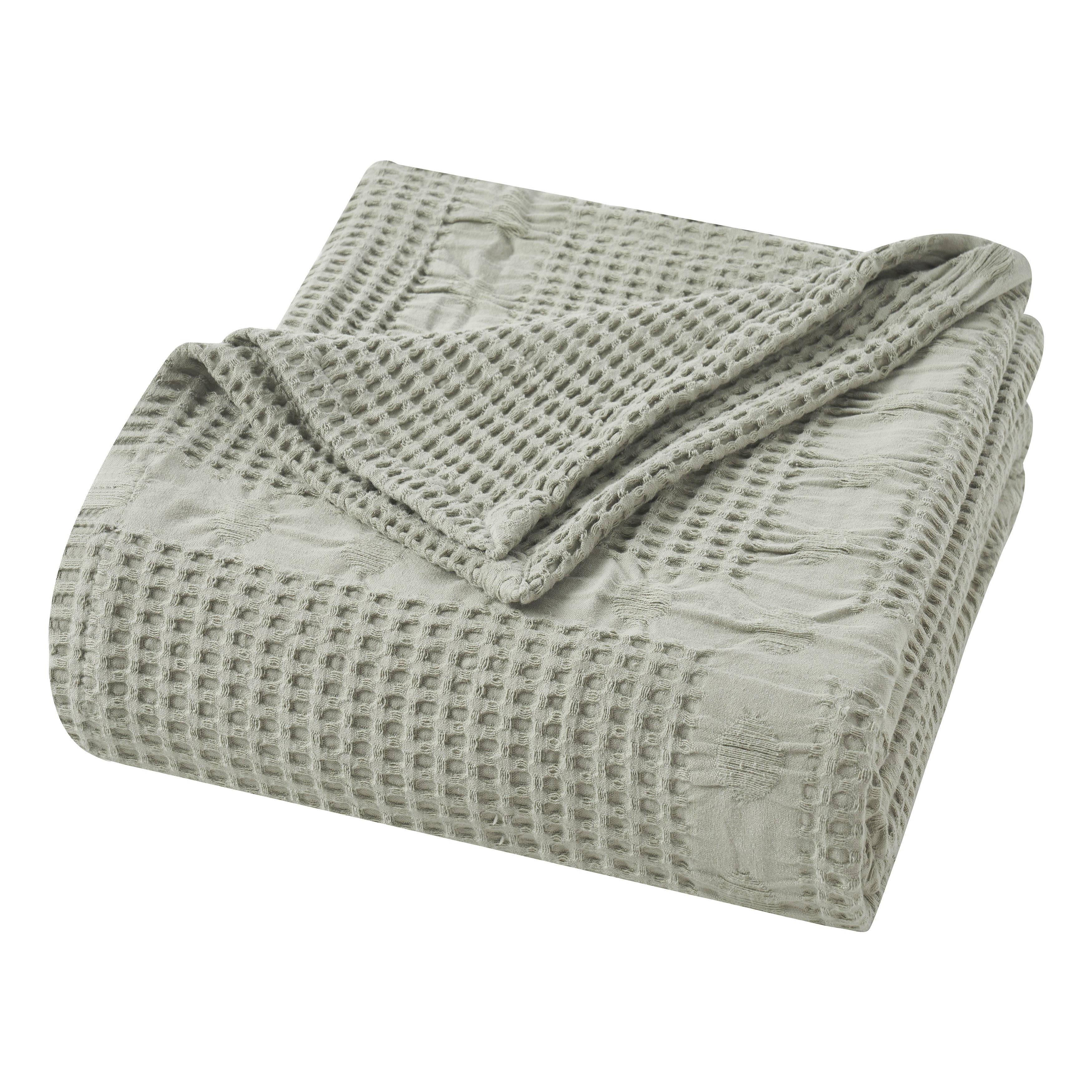 Mai Waffle Weave Honeycomb Soft Textured Cotton Blanket - Blanket by Superior Brand