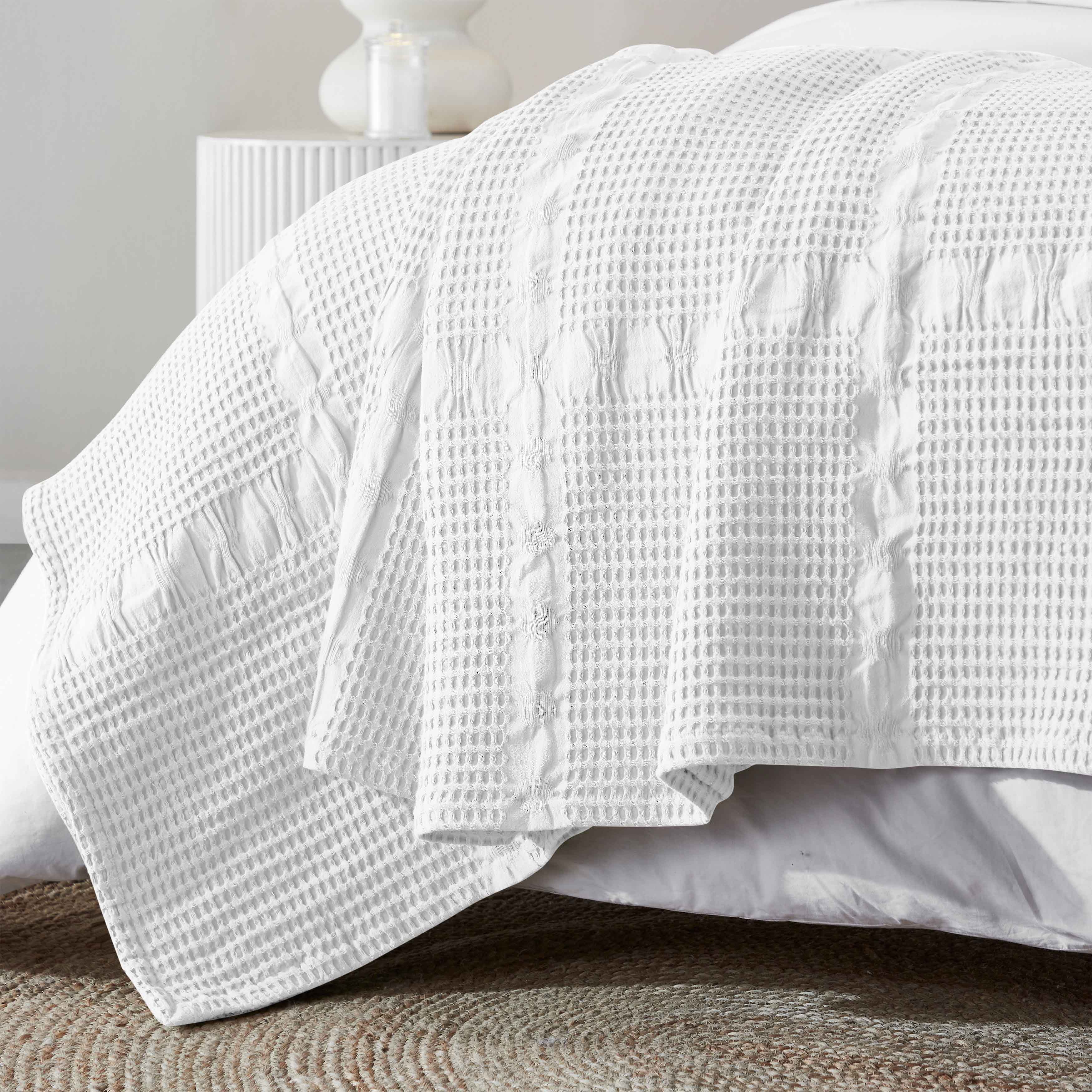 Mai Waffle Weave Honeycomb Soft Textured Cotton Blanket - Blanket by Superior