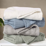 Mai Waffle Weave Honeycomb Soft Textured Cotton Blanket - Blanket by Superior