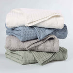 Mai Waffle Weave Honeycomb Soft Textured Cotton Blanket - Blanket by Superior
