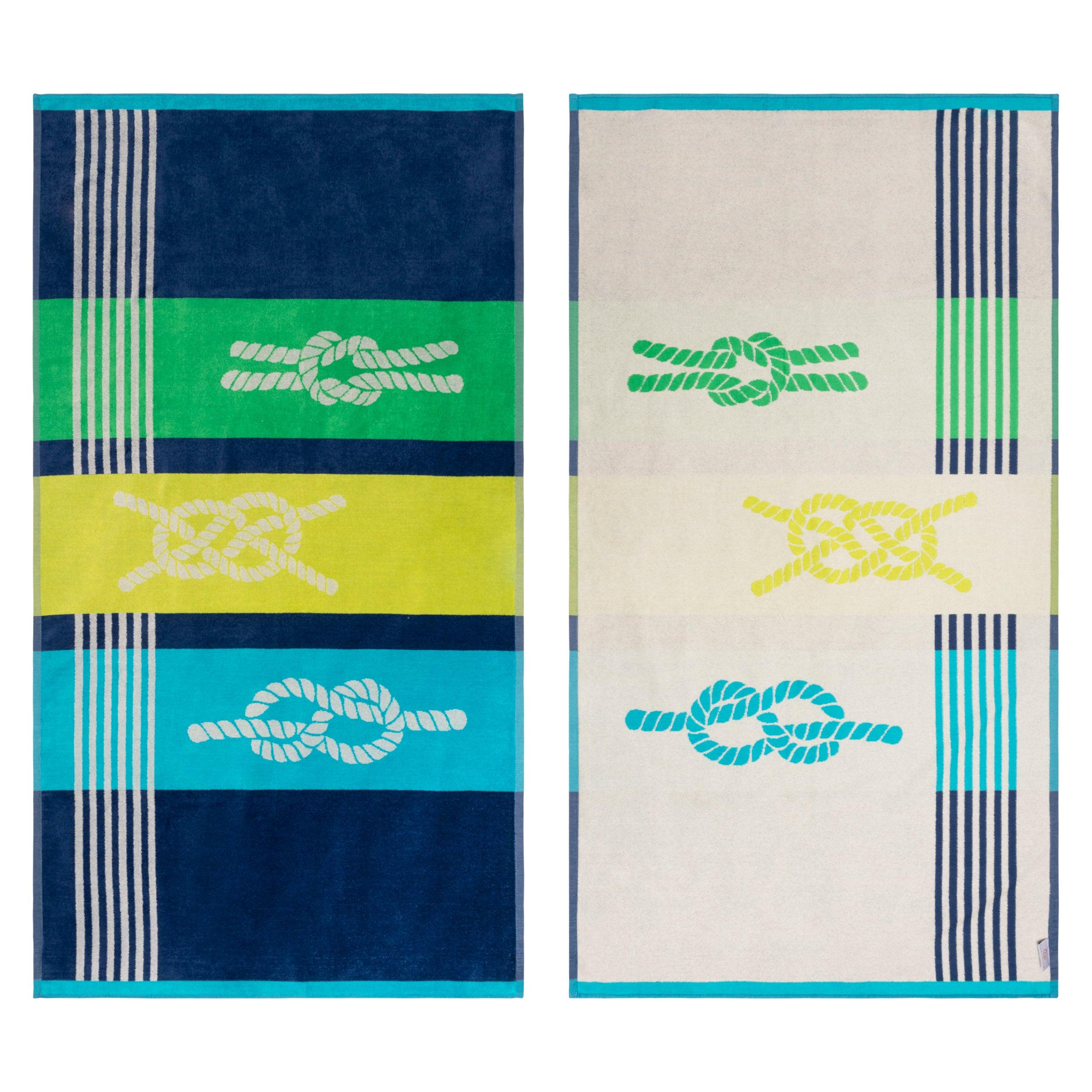 Marine Knots Oversized Cotton Beach Towel Set of 2 Piece - Beach Towel by Superior Brand
