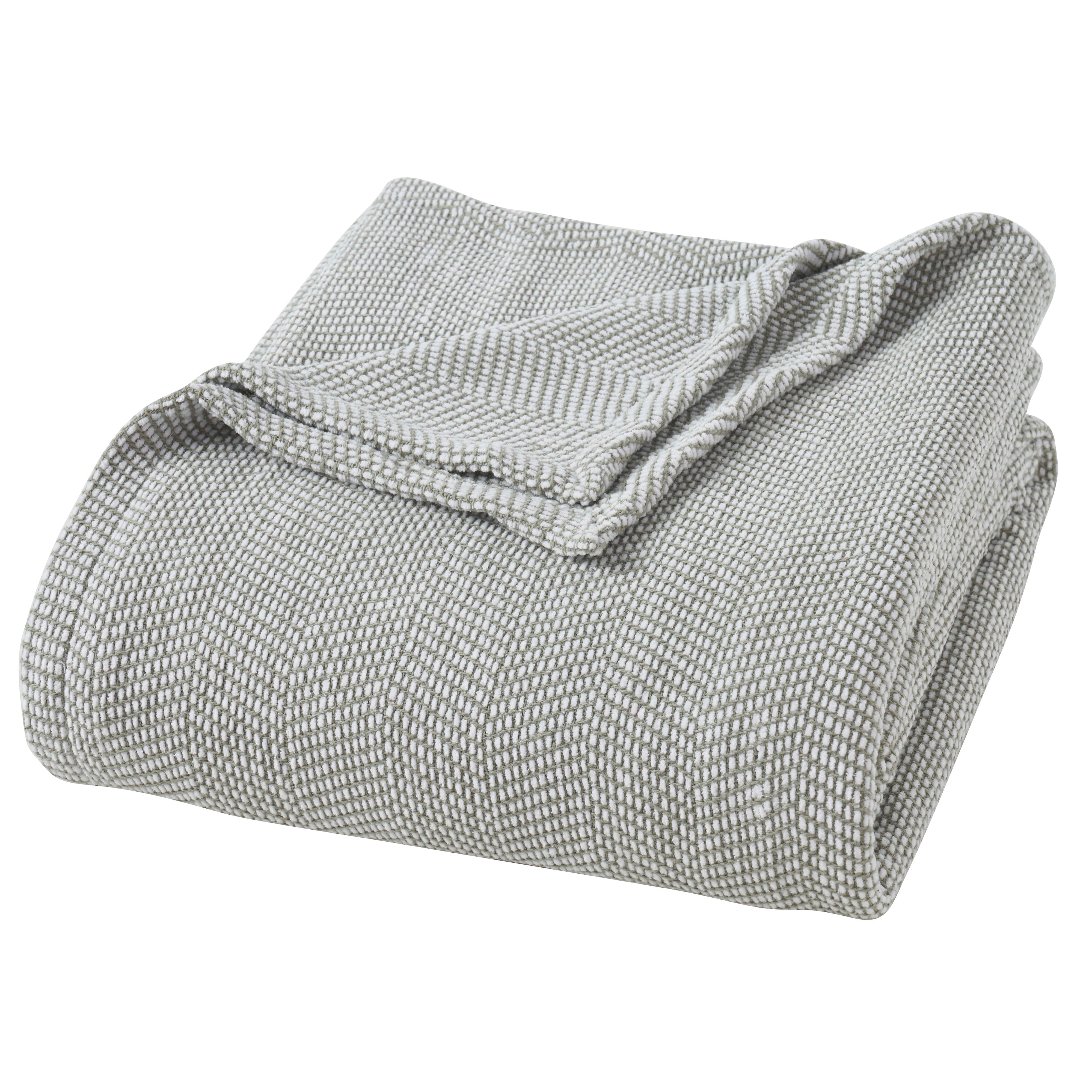 Maya Chenille Herringbone Soft Textured Medium Weight Cotton Blanket - Blanket by Superior Brand
