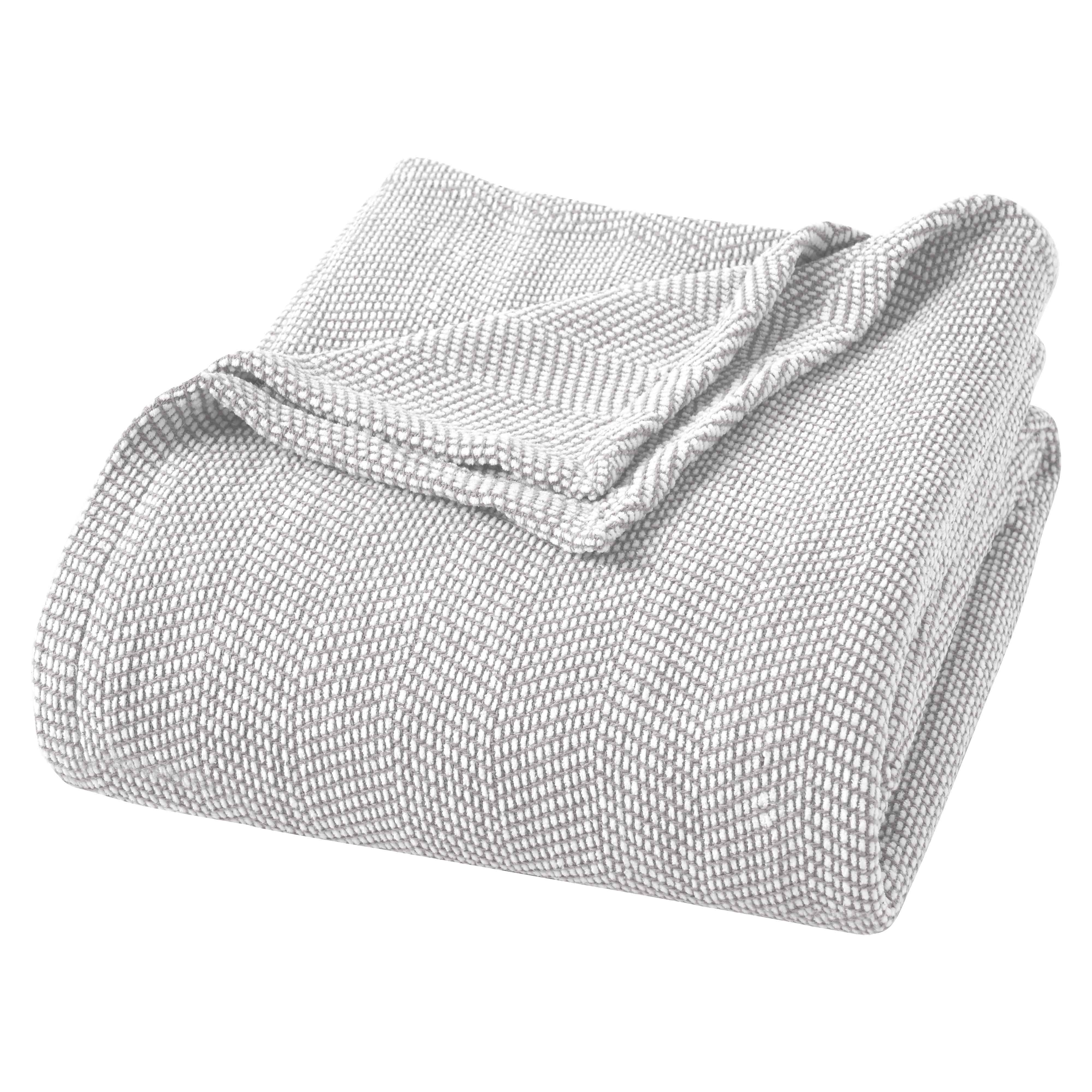 Maya Chenille Herringbone Soft Textured Medium Weight Cotton Blanket - Blanket by Superior Brand