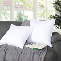 Medium Density Down Alternative Solid Euro Pillows, Set of 2 and 4 - Pillow Set by Superior Brand