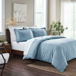 Melange Flannel Cotton Fuzzy Warm Two-Toned Duvet Cover Set - Duvet Cover Set by Superior