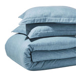 Melange Flannel Cotton Fuzzy Warm Two-Toned Duvet Cover Set - Duvet Cover Set by Superior