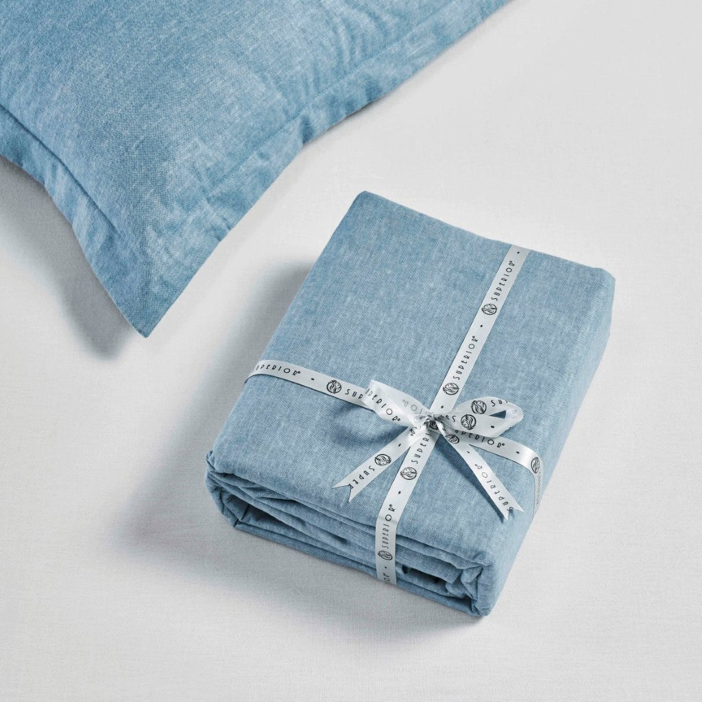 Melange Flannel Cotton Fuzzy Warm Two-Toned Duvet Cover Set - Duvet Cover Set by Superior