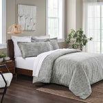 Melange Flannel Cotton Fuzzy Warm Two-Toned Duvet Cover Set - Duvet Cover Set by Superior