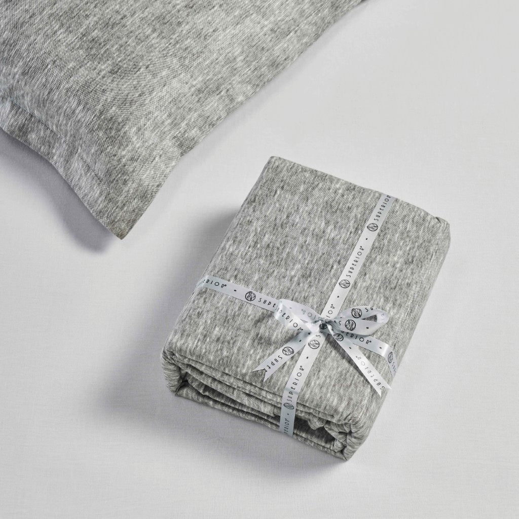 Melange Flannel Cotton Fuzzy Warm Two-Toned Duvet Cover Set - Duvet Cover Set by Superior