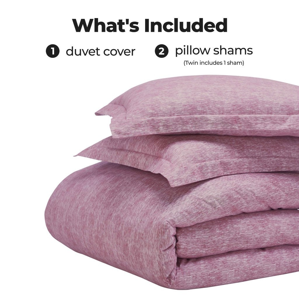 Melange Flannel Cotton Fuzzy Warm Two-Toned Duvet Cover Set - Duvet Cover Set by Superior