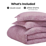 Melange Flannel Cotton Fuzzy Warm Two-Toned Duvet Cover Set - Duvet Cover Set by Superior