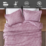 Melange Flannel Cotton Fuzzy Warm Two-Toned Duvet Cover Set - Duvet Cover Set by Superior