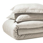 Melange Flannel Cotton Fuzzy Warm Two-Toned Duvet Cover Set - Duvet Cover Set by Superior