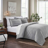 Melange Flannel Cotton Fuzzy Warm Two-Toned Duvet Cover Set - Duvet Cover Set by Superior