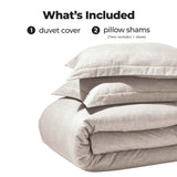 Melange Flannel Cotton Fuzzy Warm Two-Toned Duvet Cover Set - Duvet Cover Set by Superior
